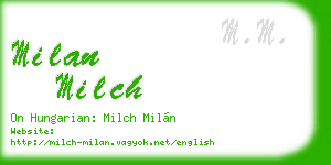 milan milch business card